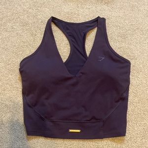 Whitney Simmons gymshark long sports bra - navy